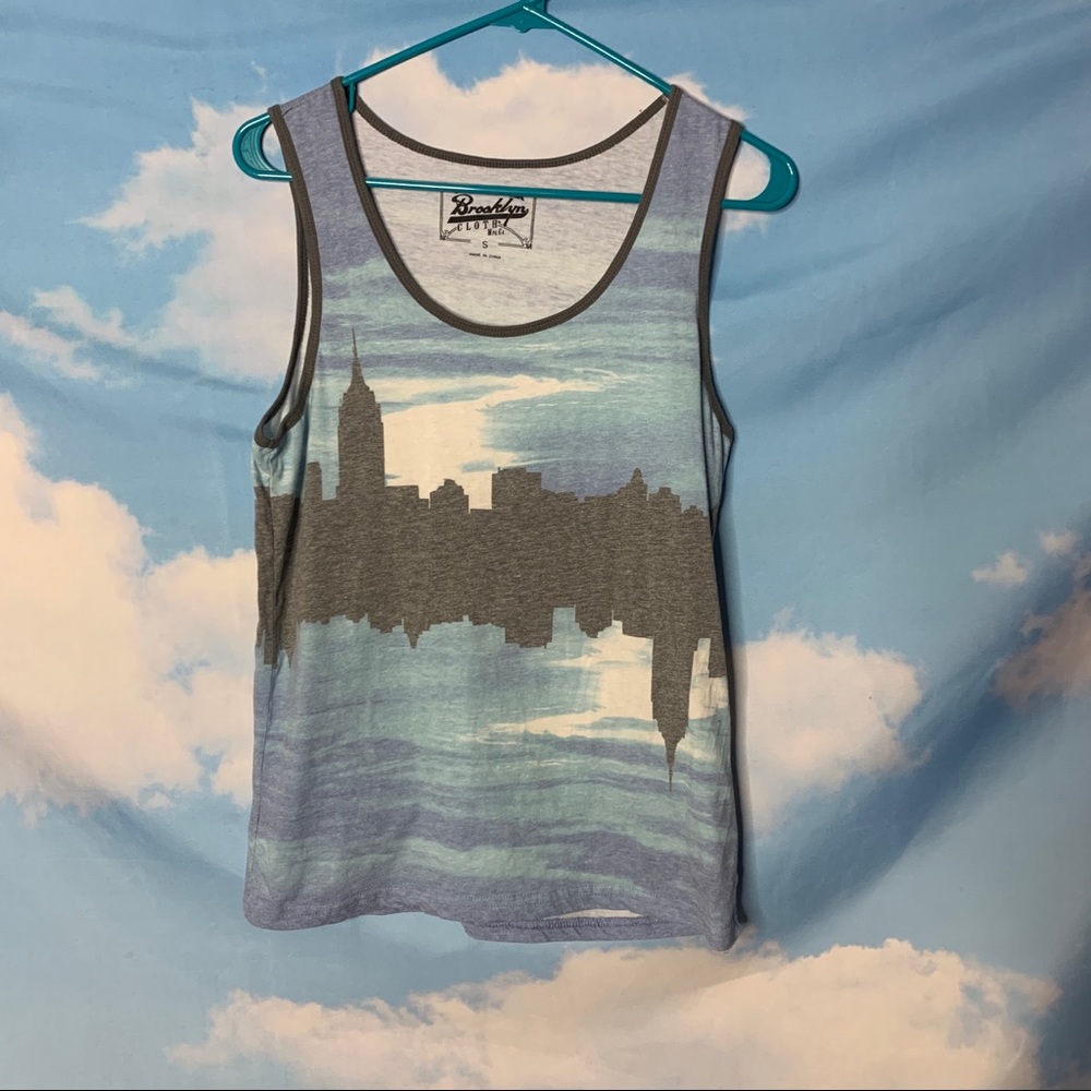 Brooklyn Cloth- Tank w/ NY Skyline Graphic Small
